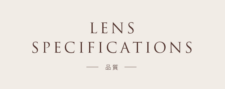 LENS SPECIFICATIONS