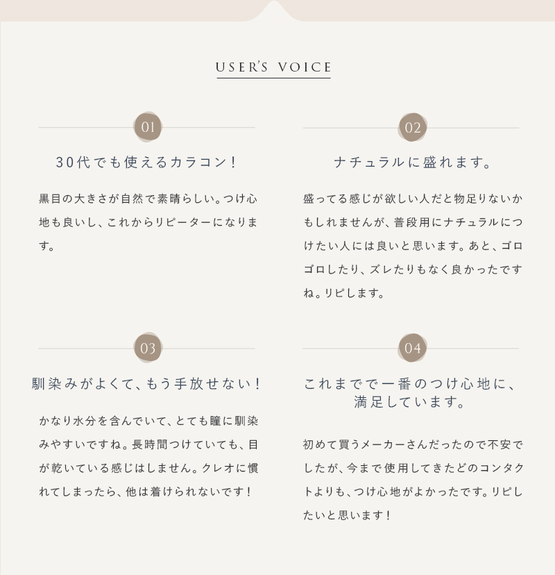 USER`S VOICE