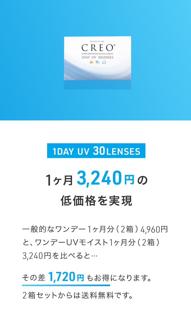 1ヵ月3,240\の低価格を実現