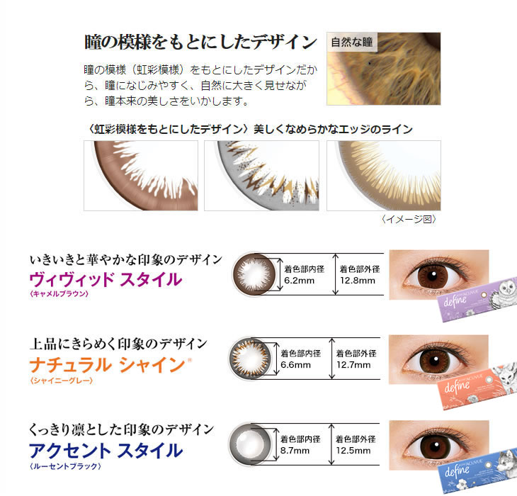 瞳の模様をもとにしたデザイン